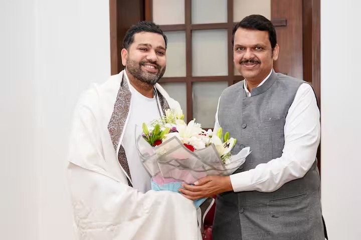 रोहित शर्मा थेट मुख्यमंत्र्यांच्या निवासस्थानी....
